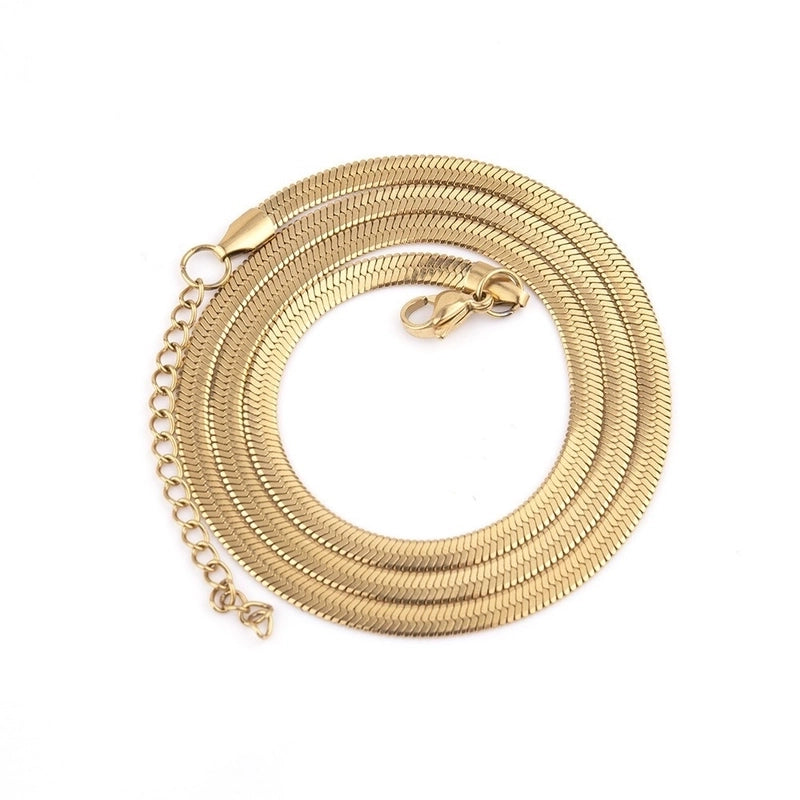 Minimalist Solid Color Titanium Steel Plating Necklace