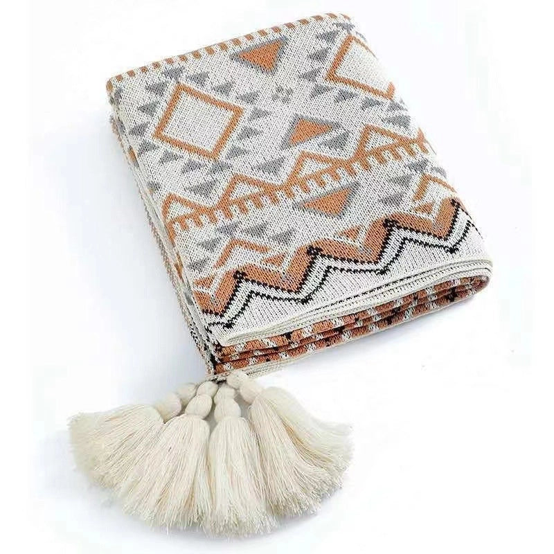Casual Geometric Acrylic Blanket