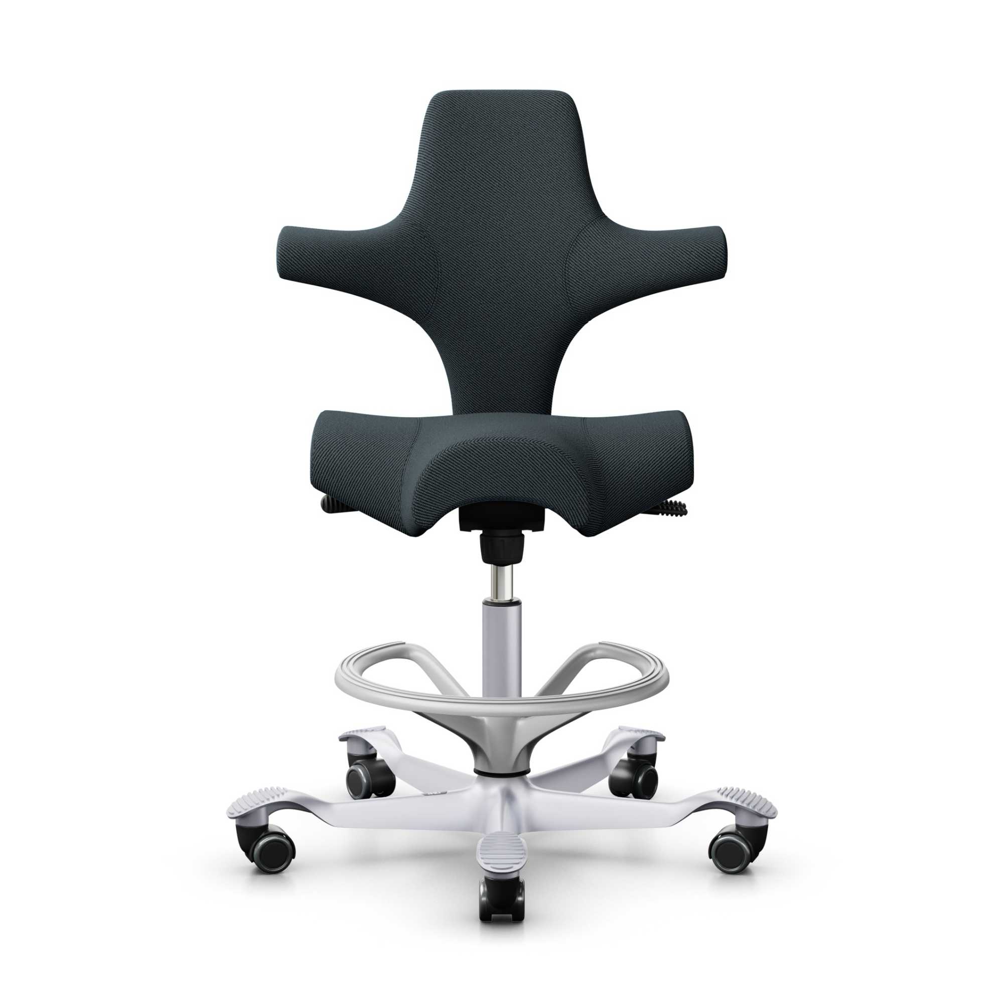HAG Capisco 8106 ergonomic chair. Kvadrat Steelcut Trio STT883/Silver