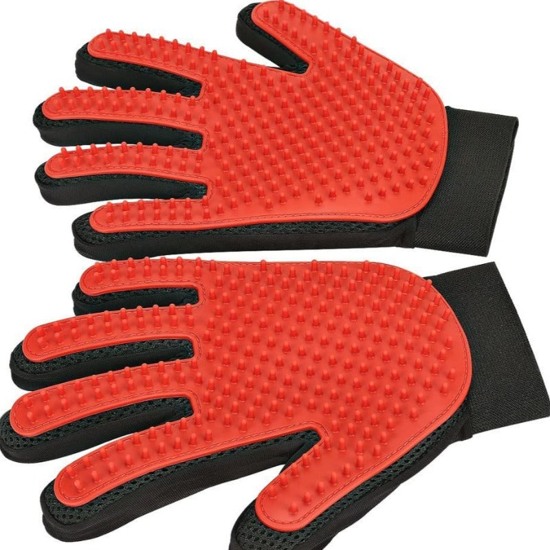 Pet Grooming Glove - Gentle Deshedding Brush Glove