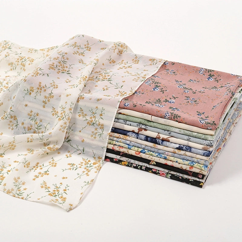 Women's Elegant Sweet Flower Polyester Scarf Shawl