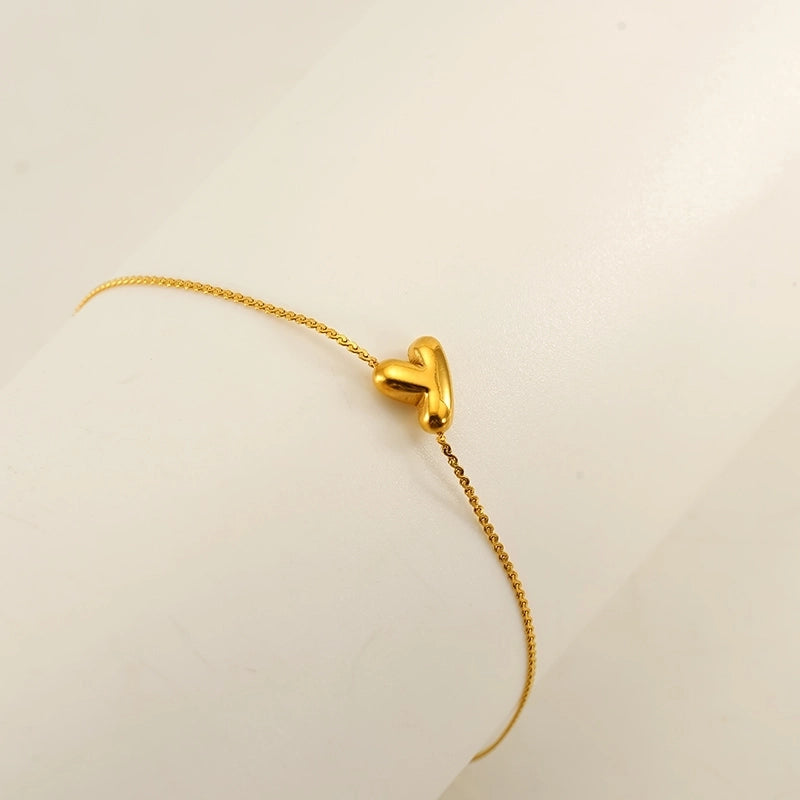 Casual Minimalist Letter 304 Stainless Steel 18K Gold Plated Bracelets In Bulk