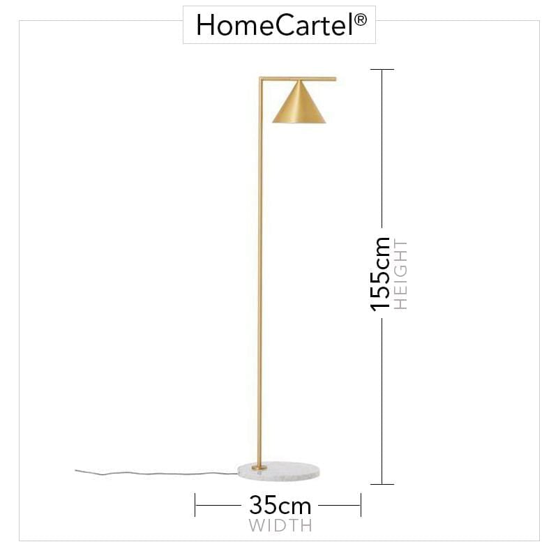 Clarice | Gold x Marble Floor Lamp
