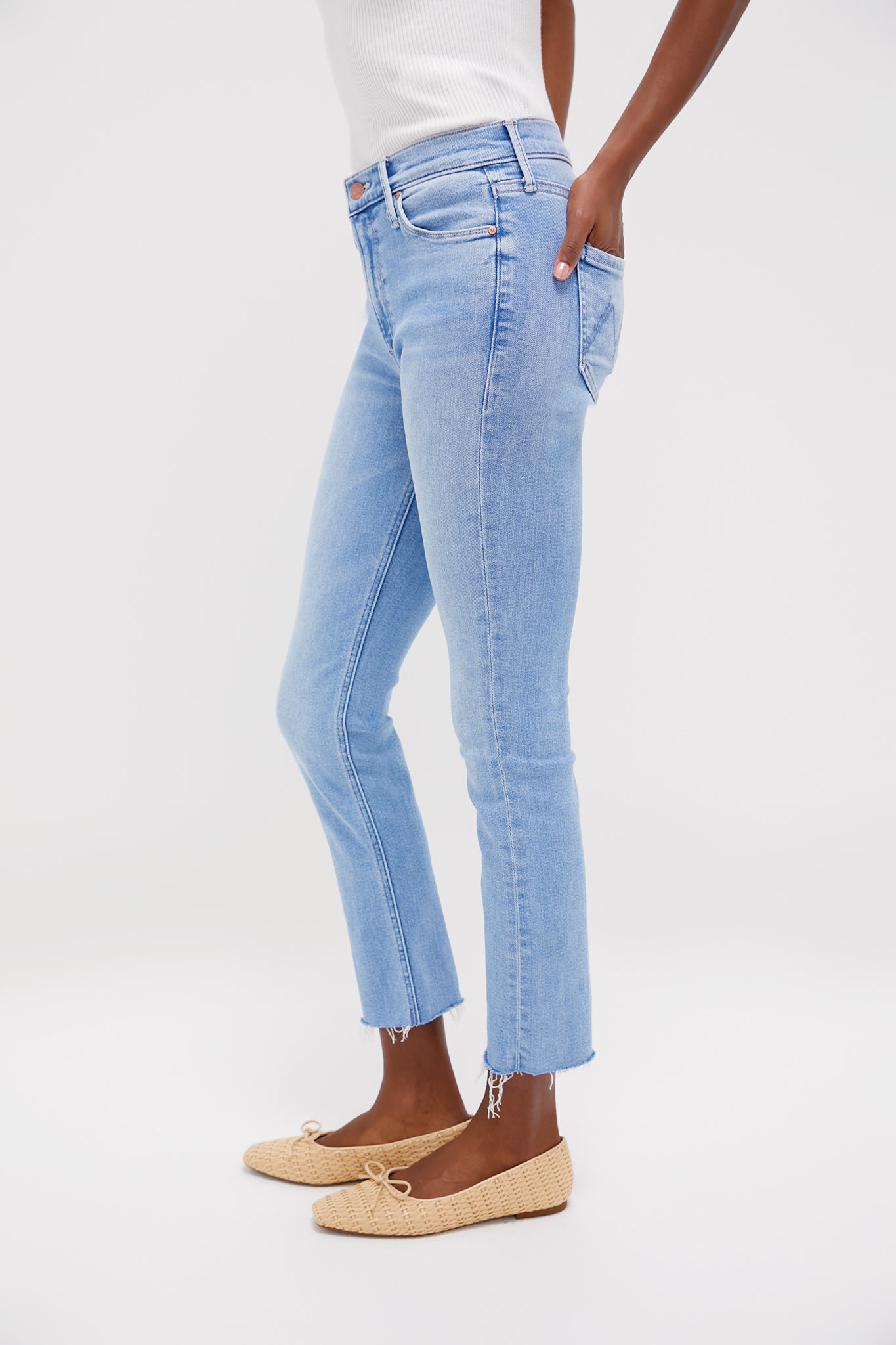 Blessing in Disguise The Mid Rise Dazzler Ankle Fray