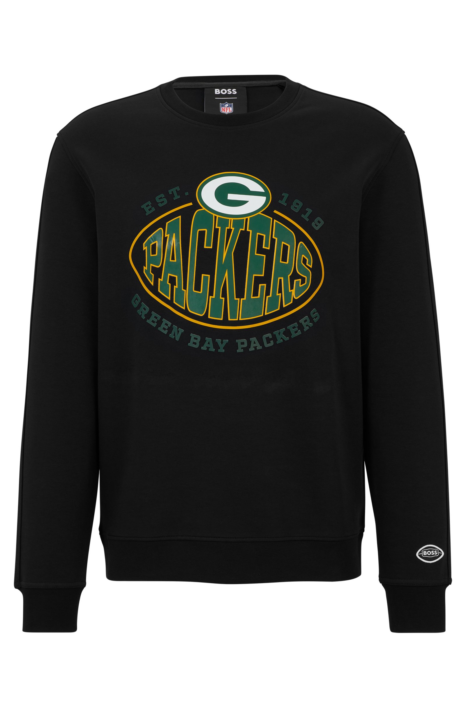 BOSS X NFL COTTON-BLEND SWEATSHIRT WITH COLLABORATIVE BRANDING