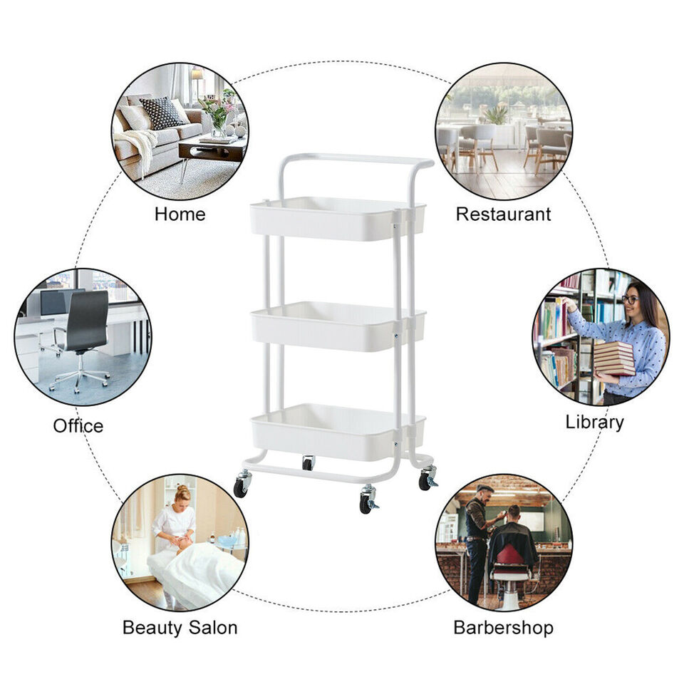 3 Tier Trolley Rack. Kitchen Trolley Cart