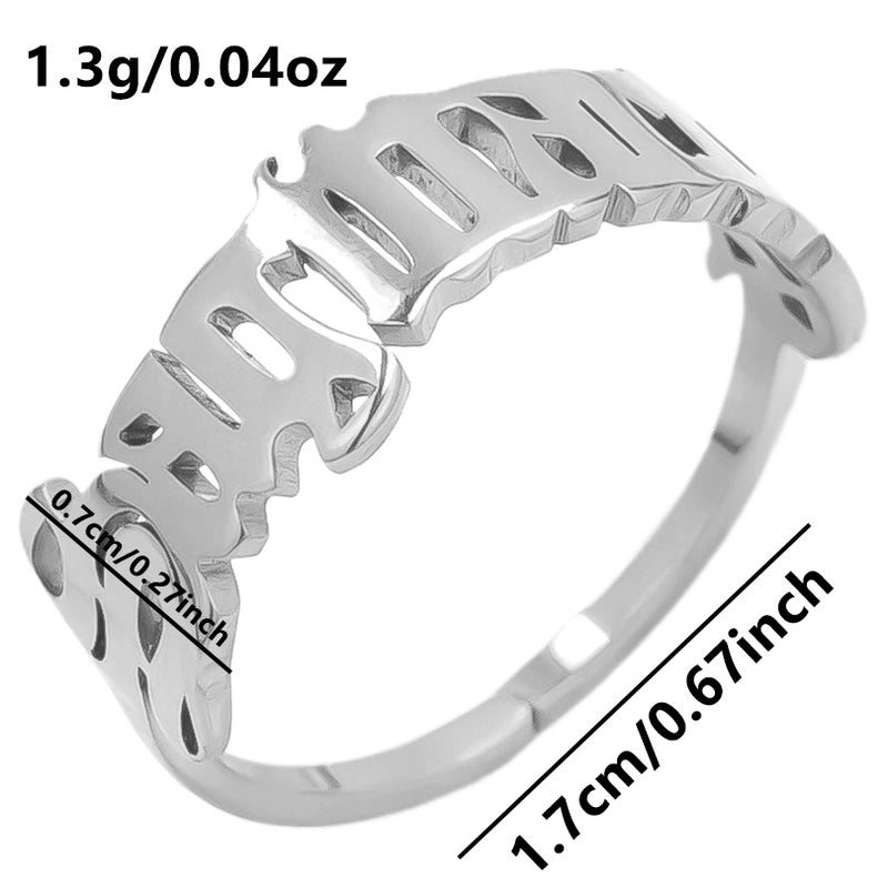 Minimalist Constellation 304 Stainless Steel 18K Gold Plated Polishing Rings