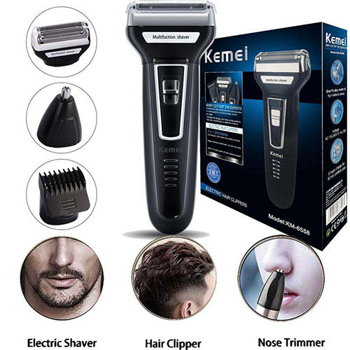 kemei 3 in 1 Multi Functional Trimmer Rechargeable Shaver