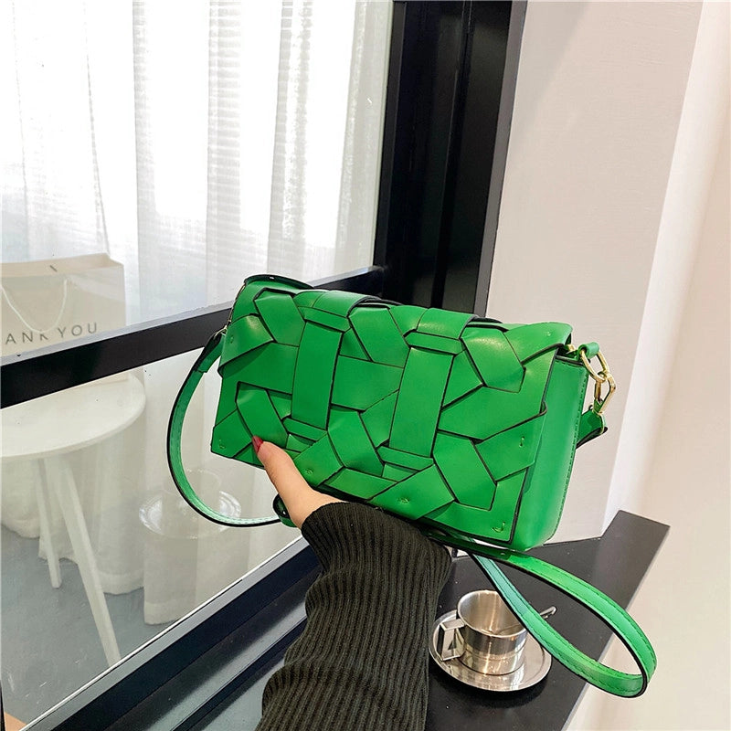 3 Pieces Women'S Pu Leather Solid Color Streetwear Sewing Thread Square Zipper Crossbody Bag