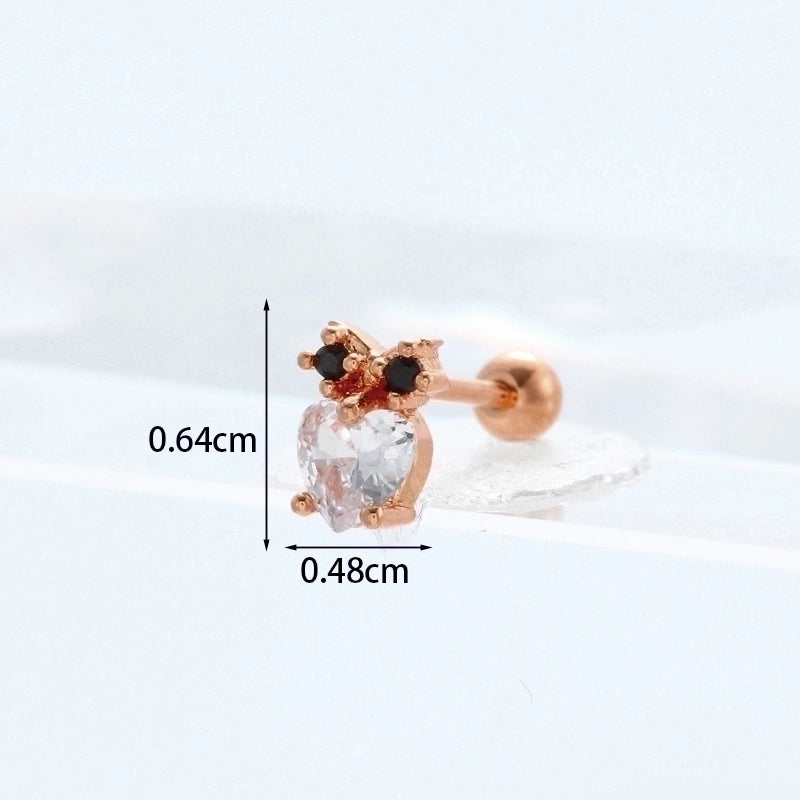 Ear Cartilage Rings & Studs Exaggerated Animal 316L Stainless Steel  Copper