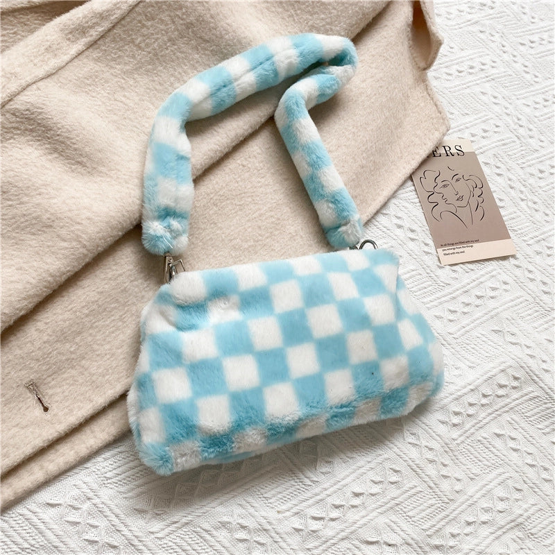 Small Plush Streetwear Square Bag