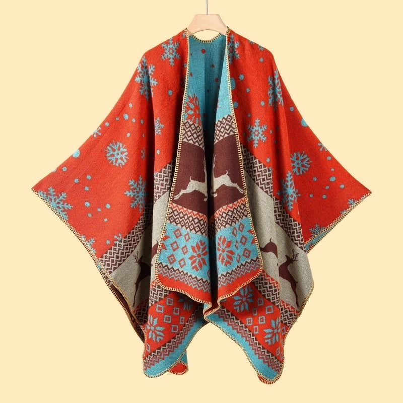 Women's Retro Graffiti Polyester Acrylic Oil Painting Shawl