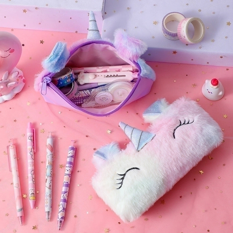 New Plush Cartoon Pencil Case Kid's Bag