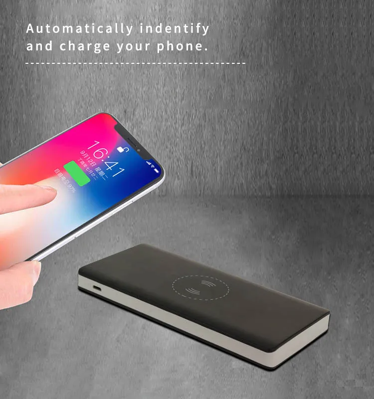 original emergency rohs qi  charging smart mobile phone 10000mah power bank powerbank