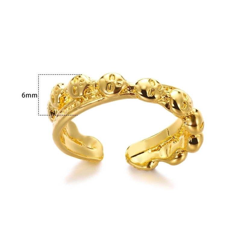 Minimalist Classic Style Solid Color 304 Stainless Steel Gold Plated Plating Rings
