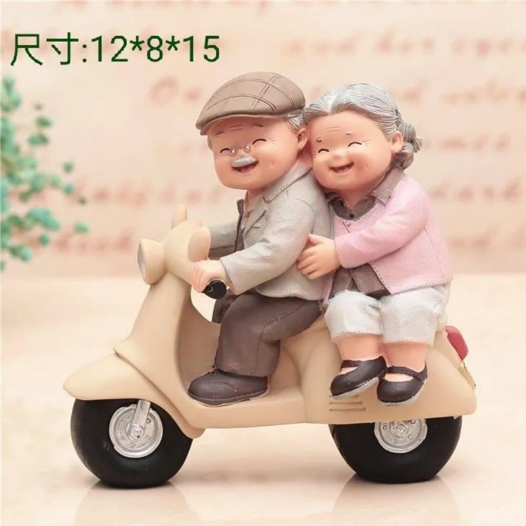 Husband Wife Bike Couple Ornaments