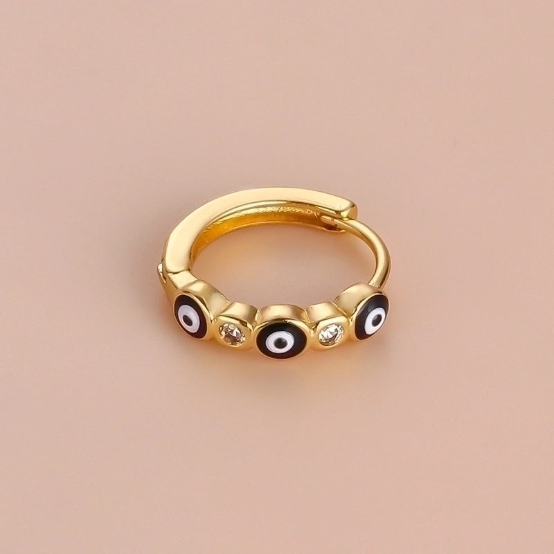 Ear Cartilage Rings & Studs Ethnic Style Devil'S Eye Copper Plating