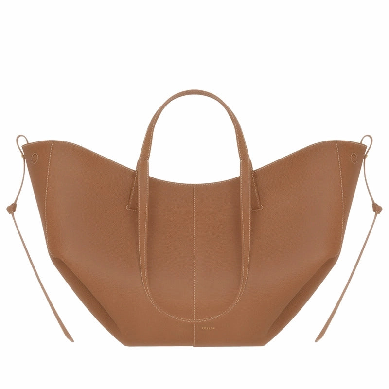 Women's Composite Cowhide Solid Color Elegant Basic Classic Style Square Open Shoulder Bag Tote Bag Crossbody Bag