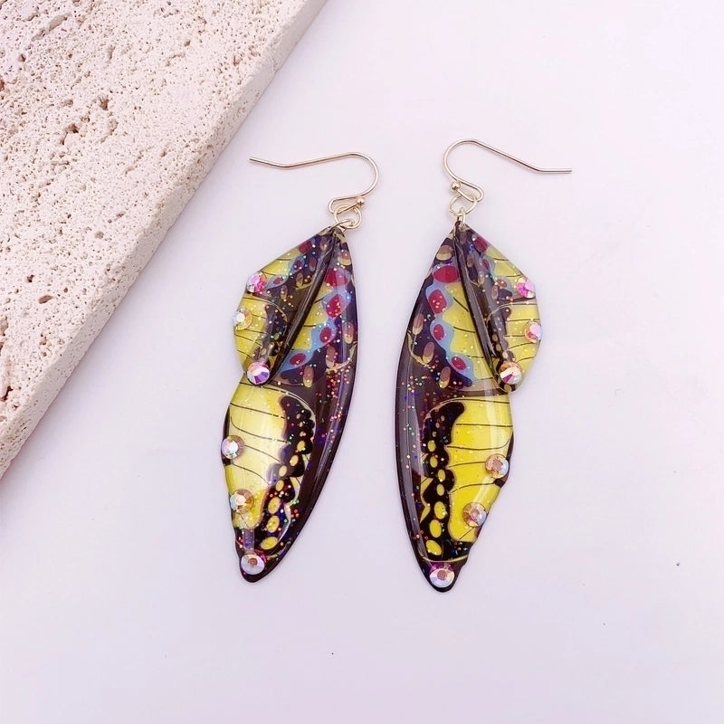 1 Pair Minimalist Wings Copper Epoxy Women's Drop Earrings
