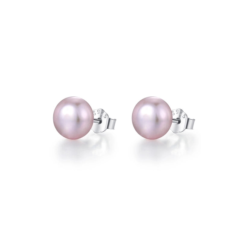 1 Pair IG Style Elegant Sweet Oval Plating 925 Sterling Silver Freshwater Pearl Ear Studs
