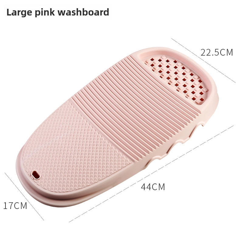 Laundry Board Dual-Use Nordic Style Large Household Thickened Plastic Soap Slot With Soap Holder Washing Clothes Mat Hand Rubbing Washing Board