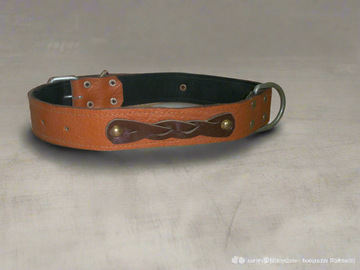 LEATHER large dog breed collar