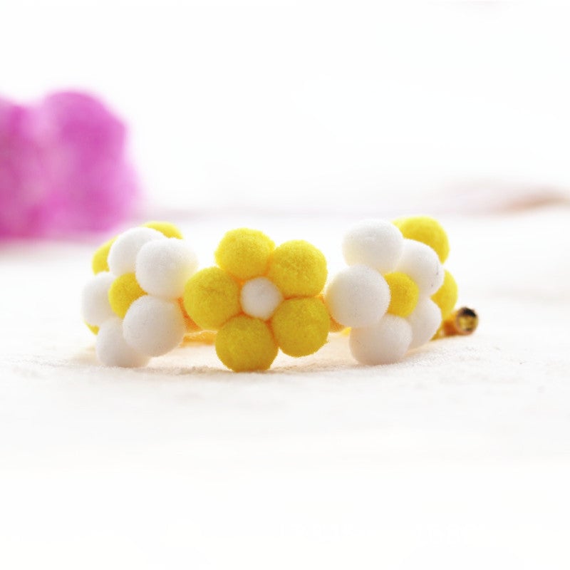 Knitted Flower Cat Dog Collar