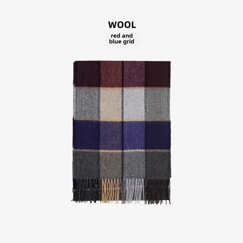 Wool Scarf Advanced Sense Simple Plaid Spring Clothing Women's Clothing Batch Winter Explosions For Women And Men