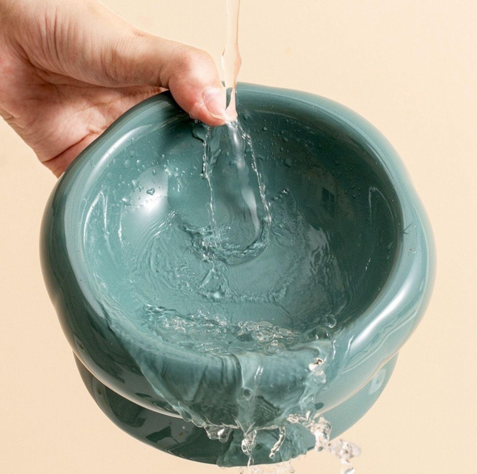 Petal Style Ceramic Cat Bowls and Small Dog Bowls