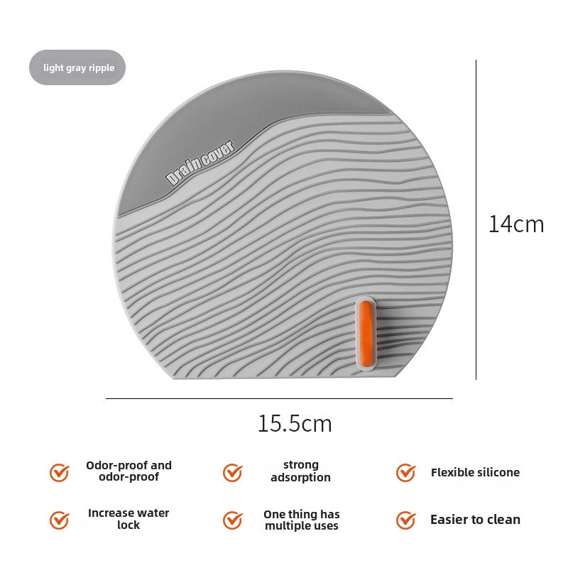 Sewer Floor Drain Deodorizer Bathroom Silicone Deodorant Mat Kitchen Toilet Silicone Deodorant Leak Cover