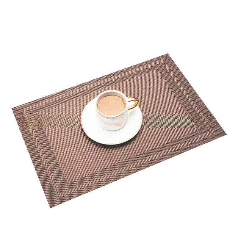 Chuangmu Placemat Western Placemat Environmentally Friendly PVC Woven Double Frame Dining Table Insulation Mat Household Hotel Tableware Mat