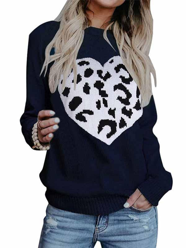 Love Shaped Leopard Sweater