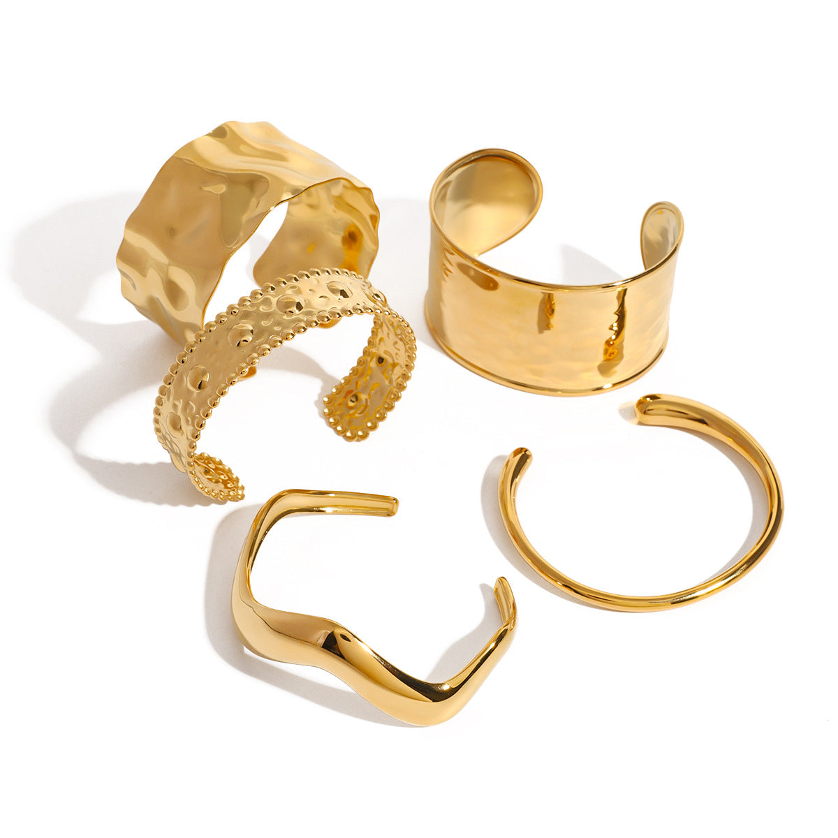 Stainless Steel Gold Bracelet Niche Open Bracelet Titanium Steel Hand Jewelry Bracelet