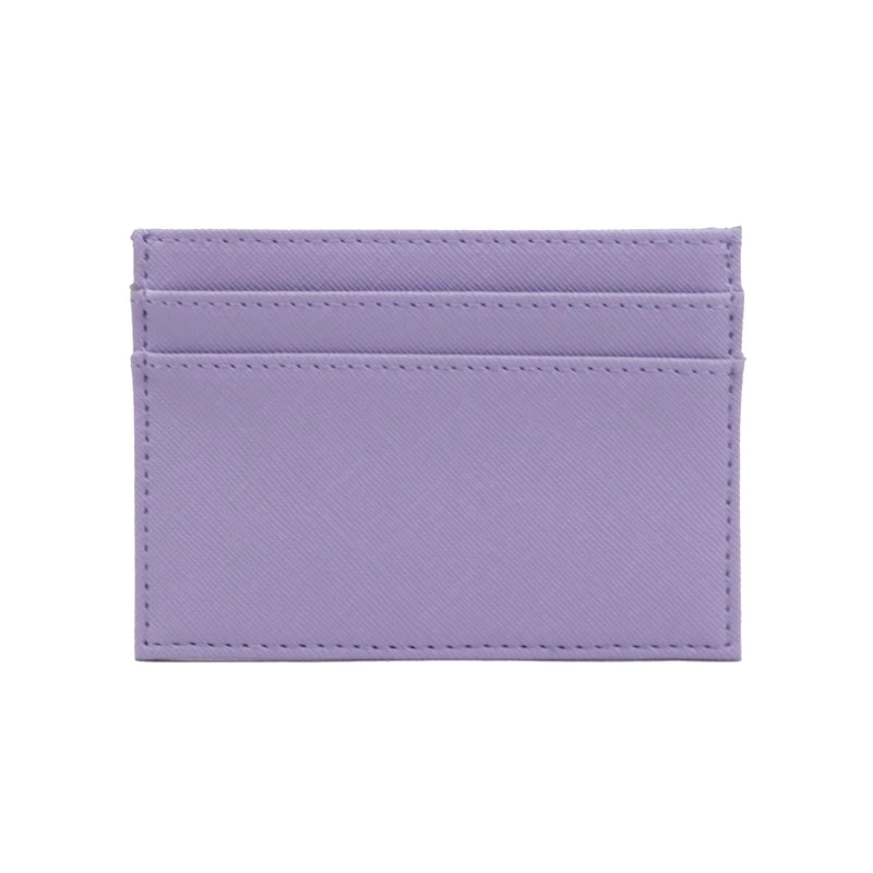 Unisex Solid Color Pu Leather Open Card Holders