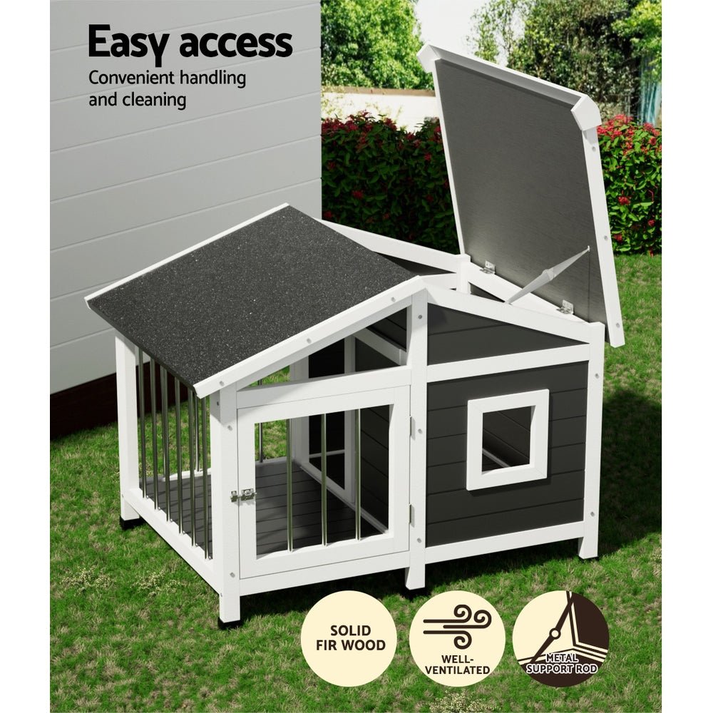 Large Wooden Dog Kennel House Indoor/Outdoor