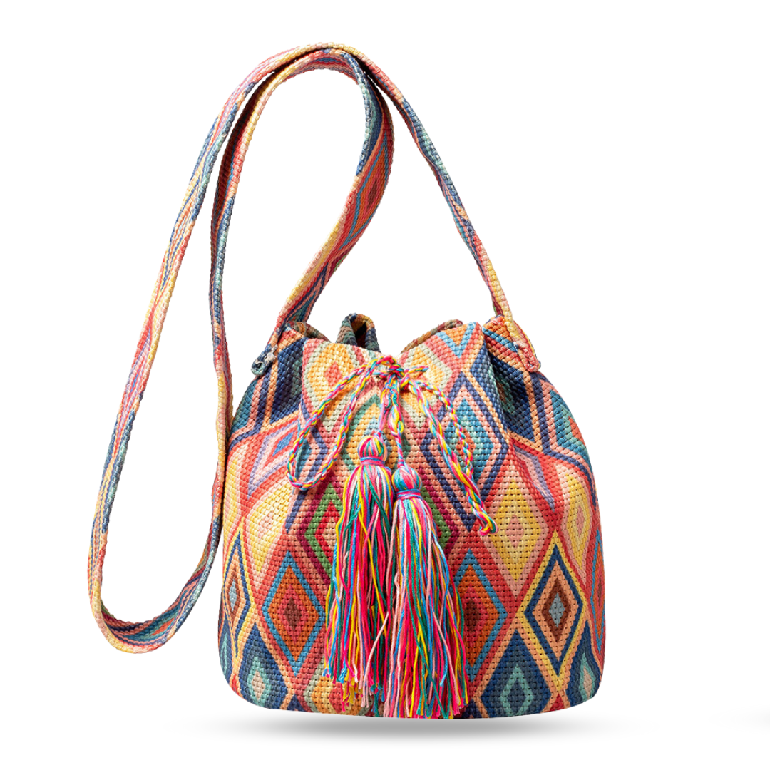 Bohemian Ethnic Style Canvas Bucket Bag