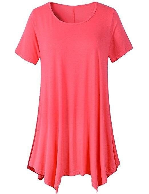 🔥Women's Summer Mid-length Short-sleeved T-shirt Loose Round Neck