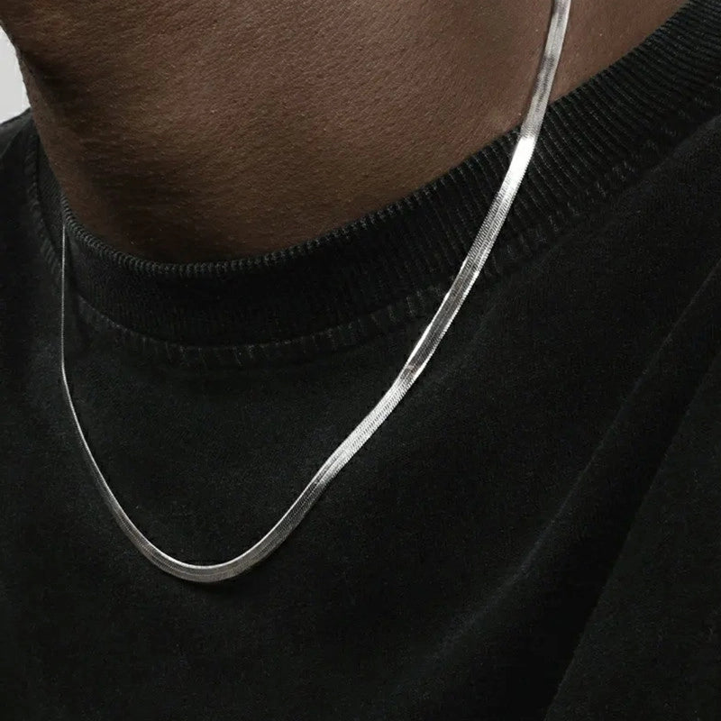 Minimalist Round Titanium Steel Polishing Necklace 1 Piece