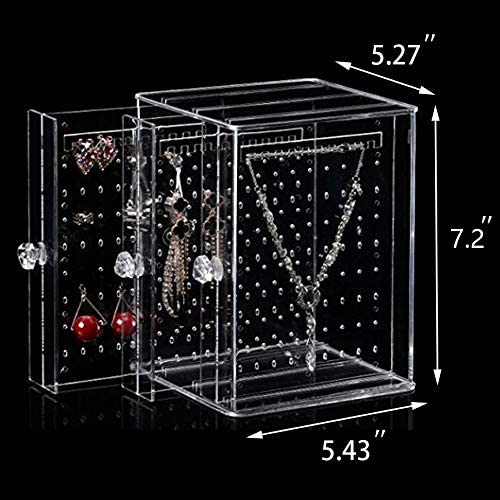 Acrylic Women's Earrings Jewelry Display Stand Rack. Organizer Storage Box. Drawers Design Rack Holder