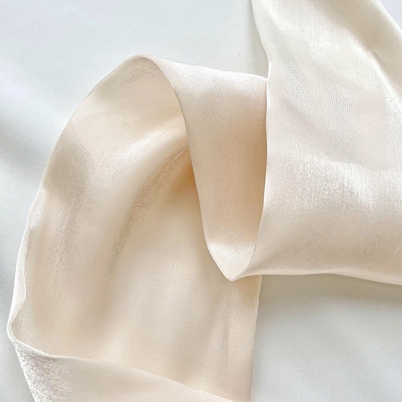 Women's Minimalist Commute Color Block Imitated Silk Silk Scarf