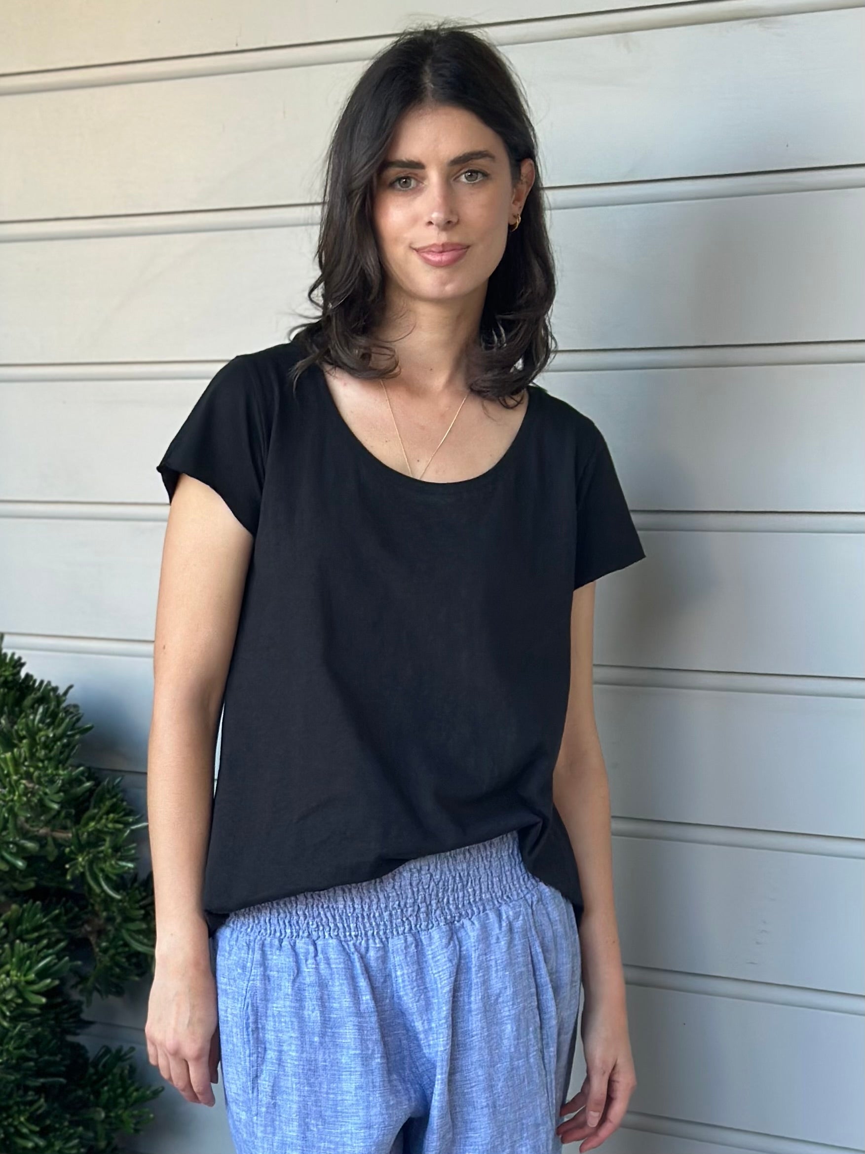 charlie tee - black cotton