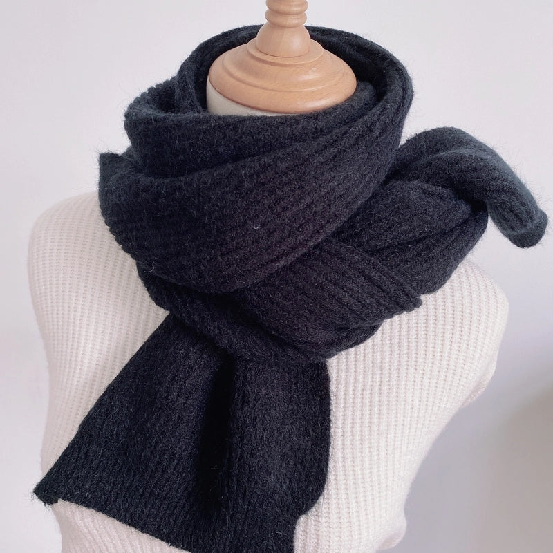 New Scarf Women's Winter Soft Warm Knitted Thickened Instagram Style Fashionable Scarf For Students