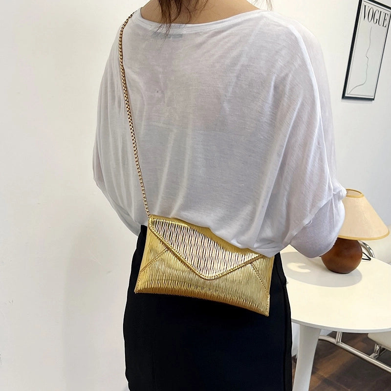 Women's Medium Pu Leather Solid Color Vintage Style Classic Style Flip Cover Envelope Bag