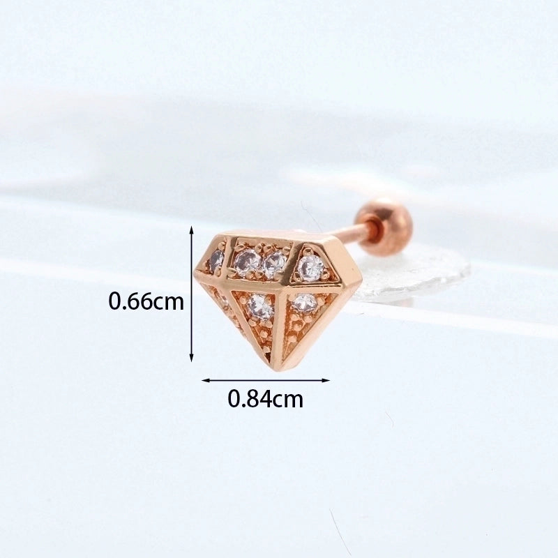 Ear Cartilage Rings & Studs Exaggerated Animal 316L Stainless Steel  Copper