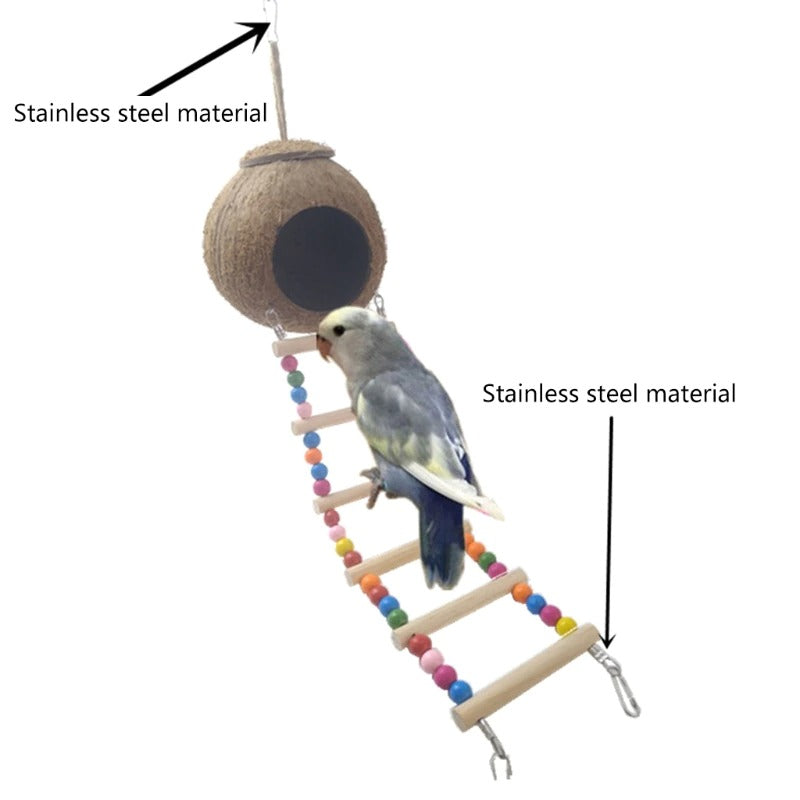 Coconut Birds Nest Hut With Ladder
