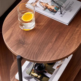 Modern Wooden Side Table 3-Tier