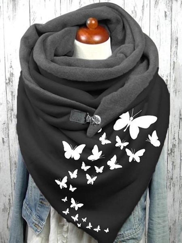 Women's Basic Streetwear Moon Butterfly Polyester Scarf