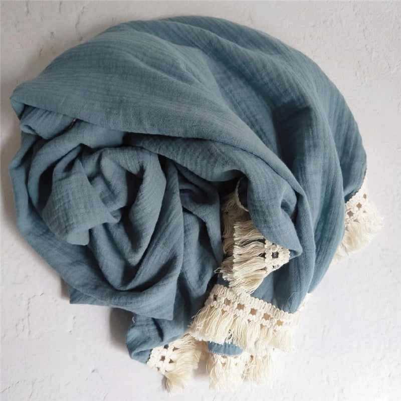Minimalist Solid Color Cotton Blanket Baby Accessories