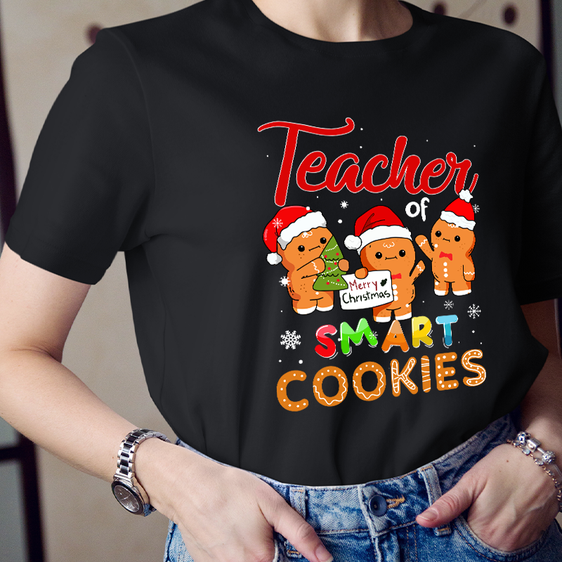 Teacher Of Smart Cookies Christmas T-Shirt