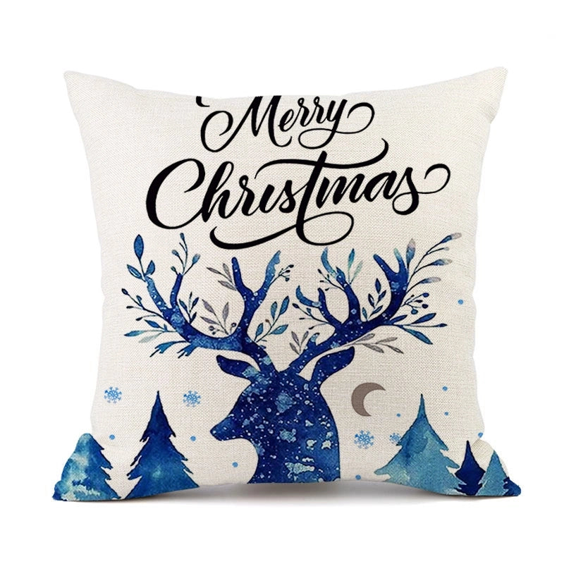 Christmas Casual Classical Vacation Snowflake Linen Pillow Cases Couch & Sofa Decor